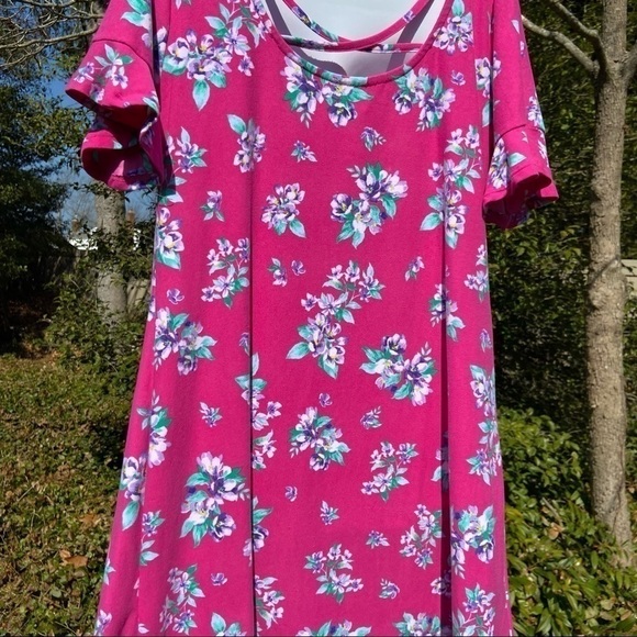 𝅺JUST Be sundress with lattice back detail in fun floral. Snatch it up fast. - Picture 7 of 8